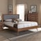 Baxton Studio Ines Light Grey Upholstered Walnut Finished King Size Platform Bed 156-9409-9436 - alternate 5